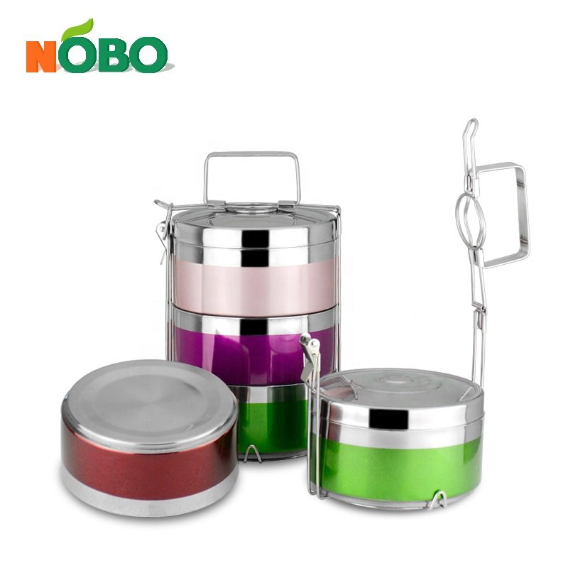 Manufactory Round Rice Husk Bento Food Storage Metal Meal Food Containers