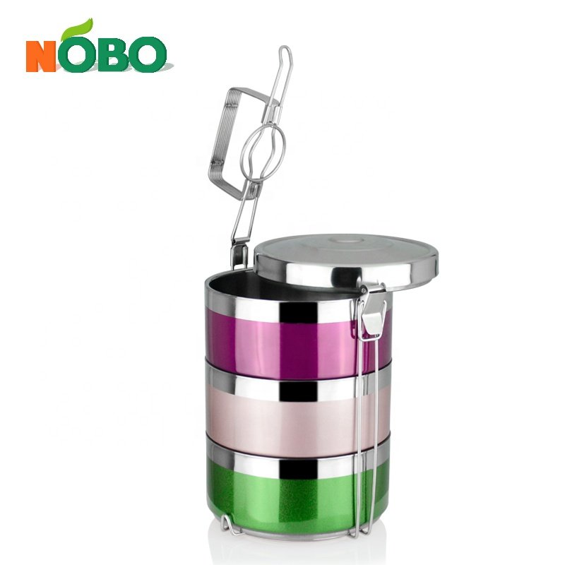 Manufactory Round Rice Husk Bento Food Storage Metal Meal Food Containers