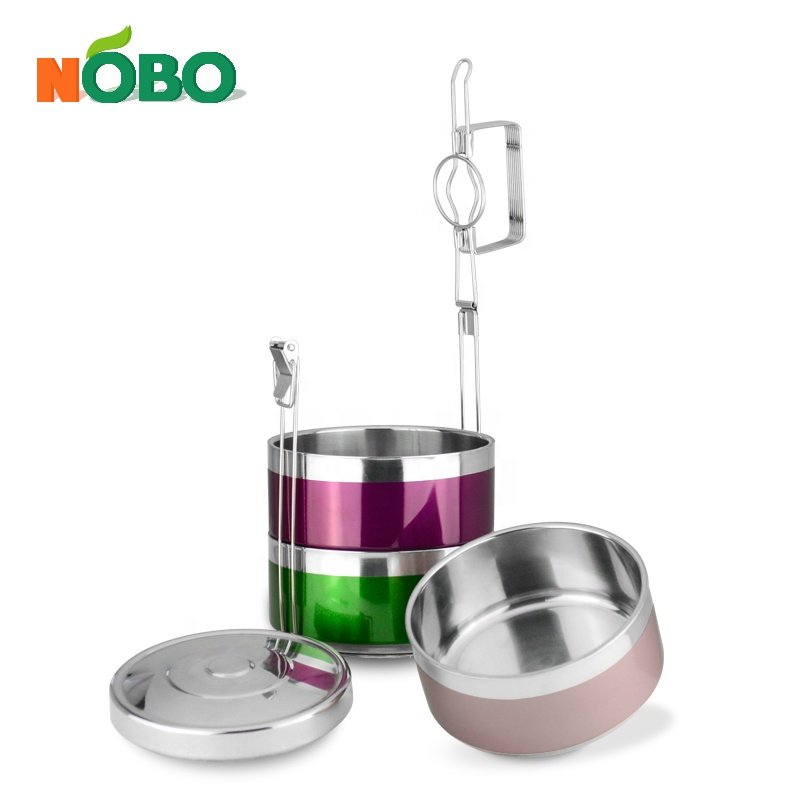 Manufactory Round Rice Husk Bento Food Storage Metal Meal Food Containers