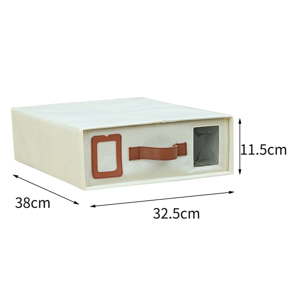 Sheet four-piece storage box folding zipper visual storage box thickening large capacity finishing box