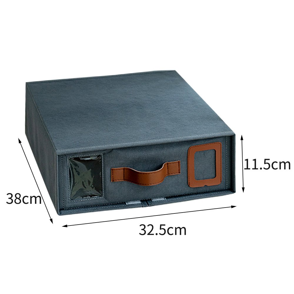 Sheet four-piece storage box folding zipper visual storage box thickening large capacity finishing box