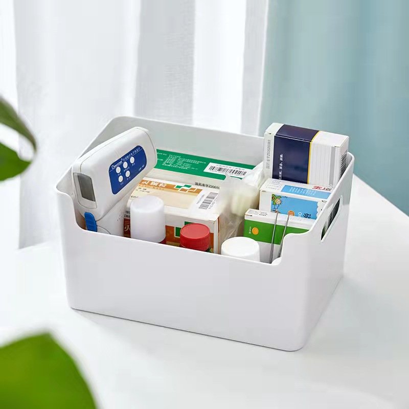 Small U Shape Opening Table Storage Box With Handles Storage Box Without Lid Space Savers Living Room Kitchen Bathroom Storage