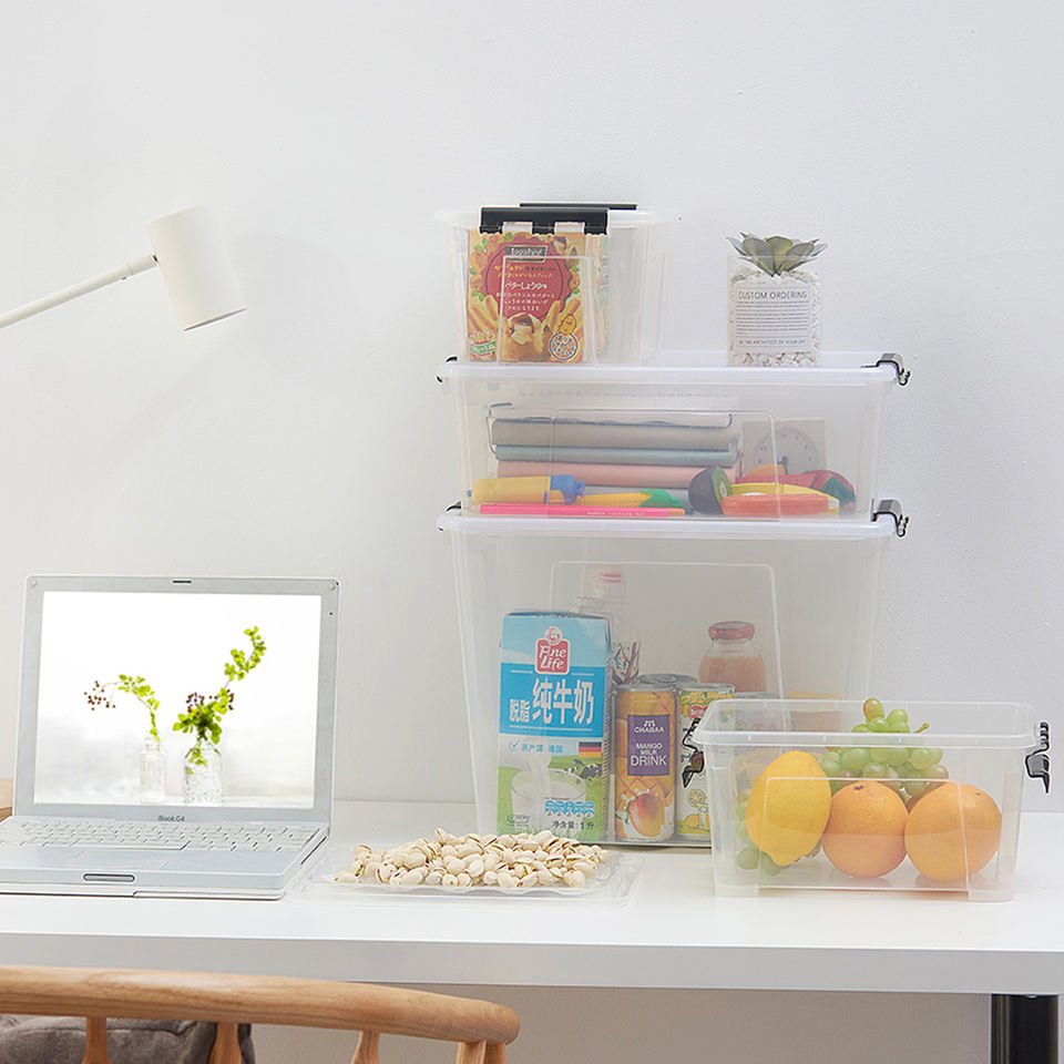 Wholesale household 5l clear stackable plastic storage box