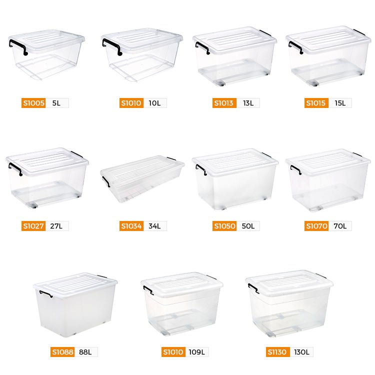 Wholesale household 5l clear stackable plastic storage box