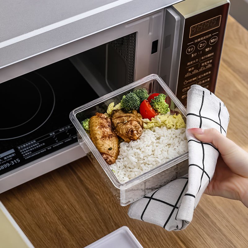 Hot selling Kitchen Vegetable Fruit Storage Boxes Stackable Fridge Organiser Set with Lid Handle