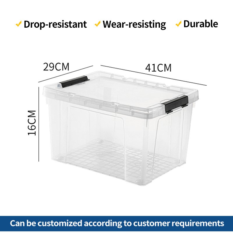 ZNST001 Large Plastic Stackable Storage Box With Wheels and Handle 20-225L Moving Transport Plastic Container