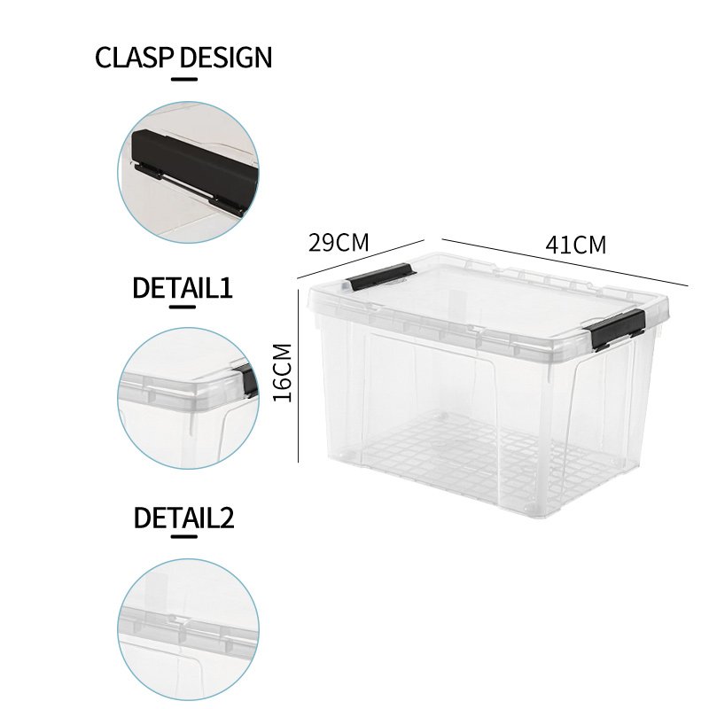 ZNST001 Large Plastic Stackable Storage Box With Wheels and Handle 20-225L Moving Transport Plastic Container