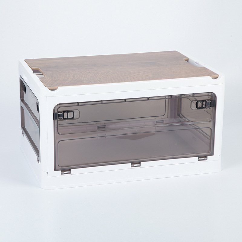 Foldable plastic storage box stackable storage box organizer camping picnic storage box