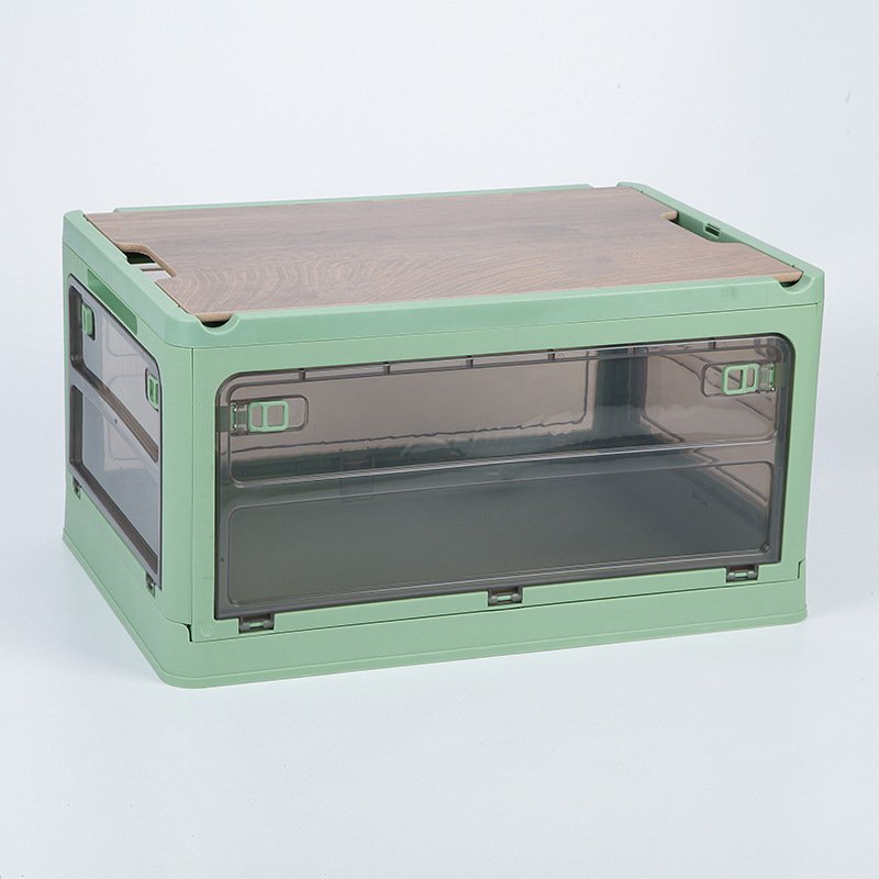 Foldable plastic storage box stackable storage box organizer camping picnic storage box
