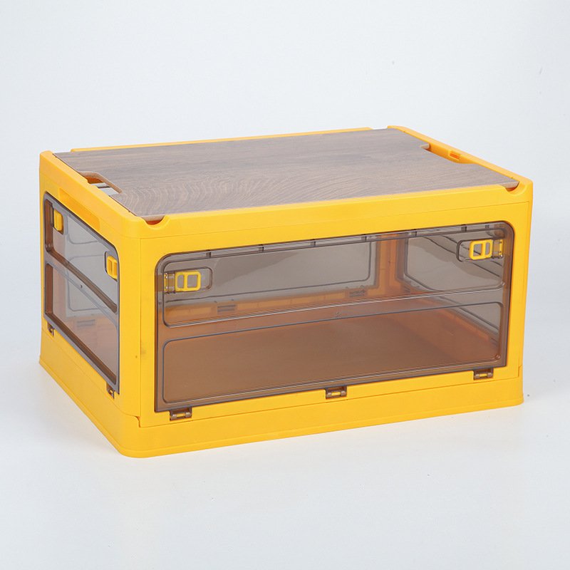 Foldable plastic storage box stackable storage box organizer camping picnic storage box