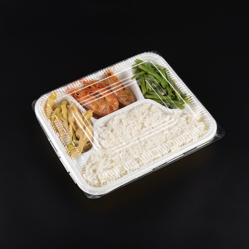 Disposable Black Base Microwavable Takeaway Food Containers Lunch Box Microwavable Plastic Storage Boxes & Bins CLASSIC Red Hehe