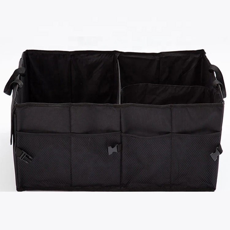 Universal Car Organizer Trunk Back Seat Storage Bag Mesh Net Pocket SUV Trunk Box Collapsible Auto Trucks Cargo Storage Box