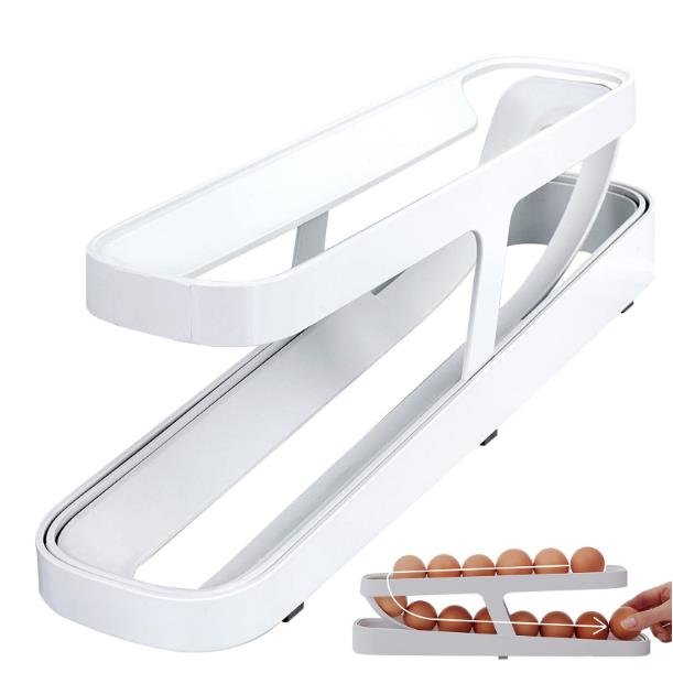 Color Box New Refrigerator Egg Dispenser Refrigerator Storage Box Egg Rack Food Container Plastic ABS Multifunction