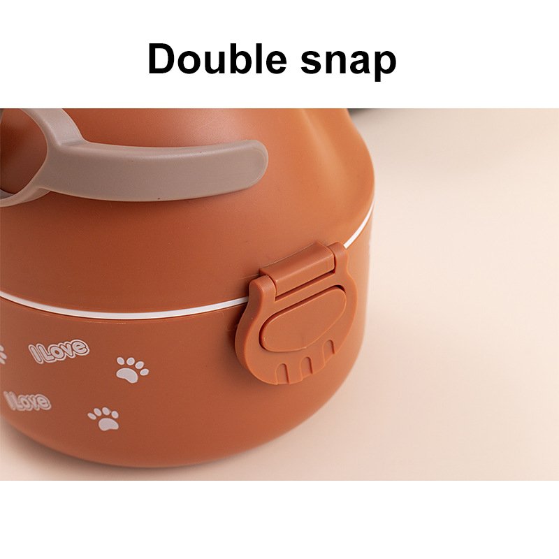 Kids Portable PP Plastic Microwavable Food Storage Container Box Creativity Kawaii Student School Bento Lunch Box With Cutlery