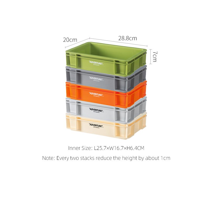 SHIMOYAMA Multi-color Desktop Stackable Multi-use Outdoor Home Space Plastic Sundries Storage Basket Box for B