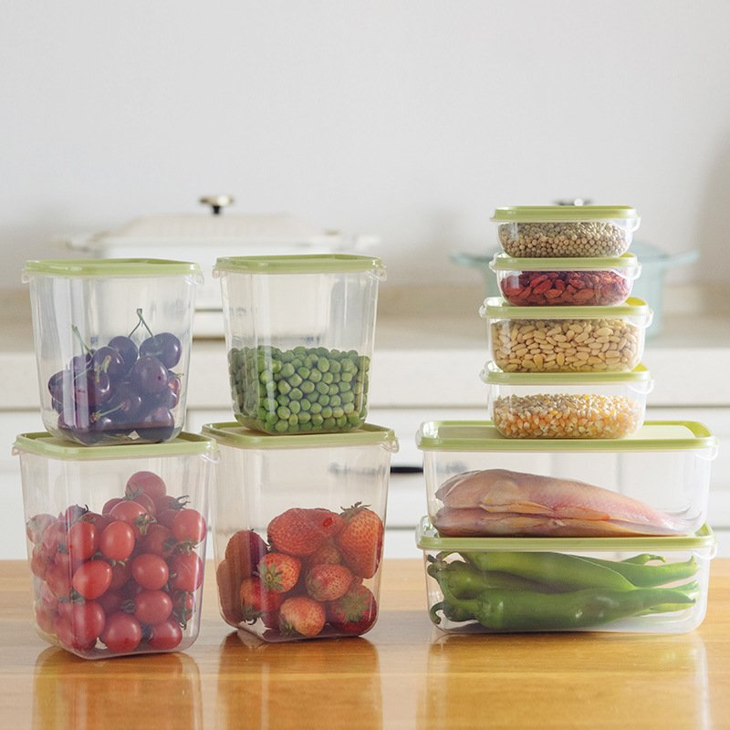 New 2024 Freezer Safe BPA Free 17 PCS Square Plastic Storage Containers Kitchen Food Storage Containers Set With Lids