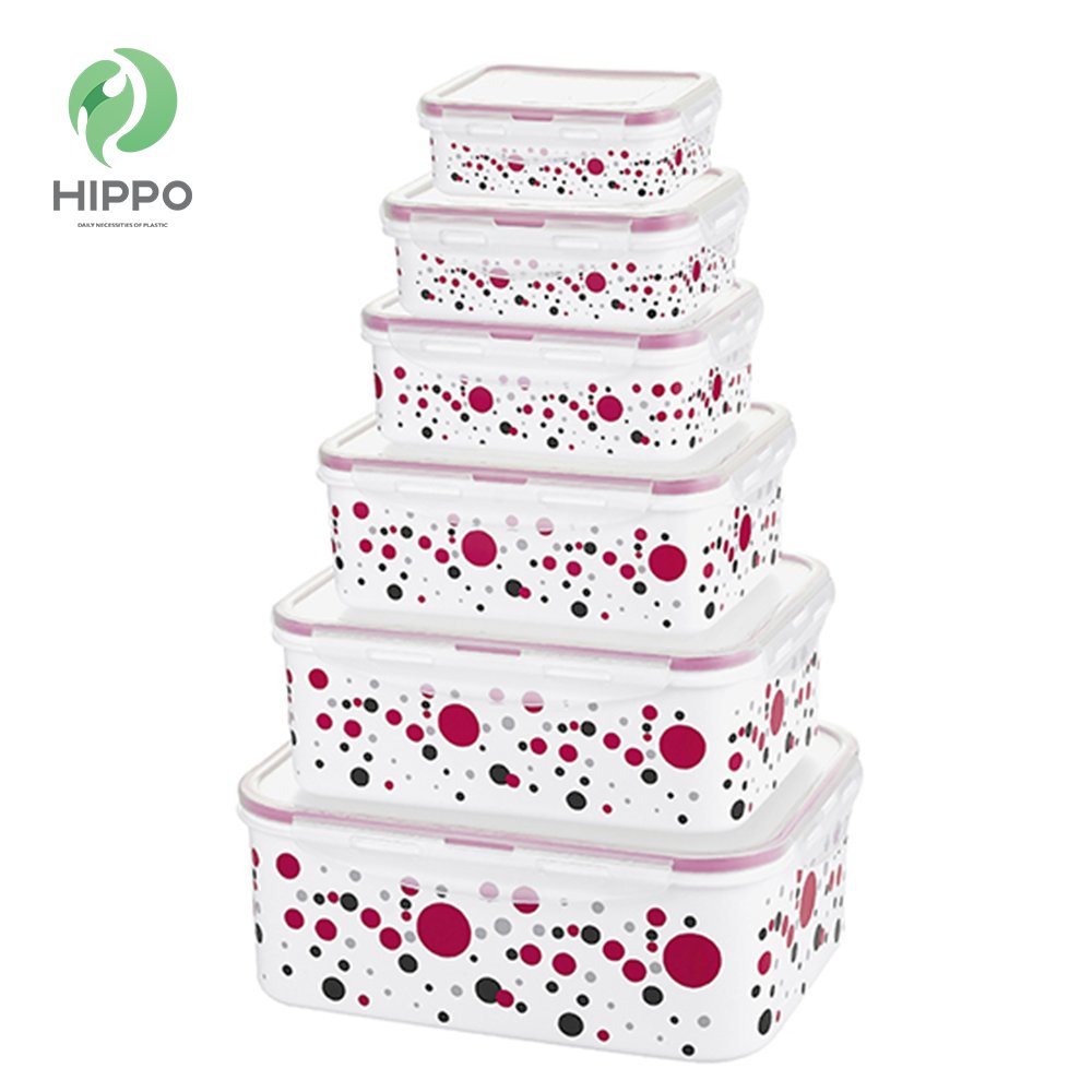Pink custom color microwave plastic airtight food containers