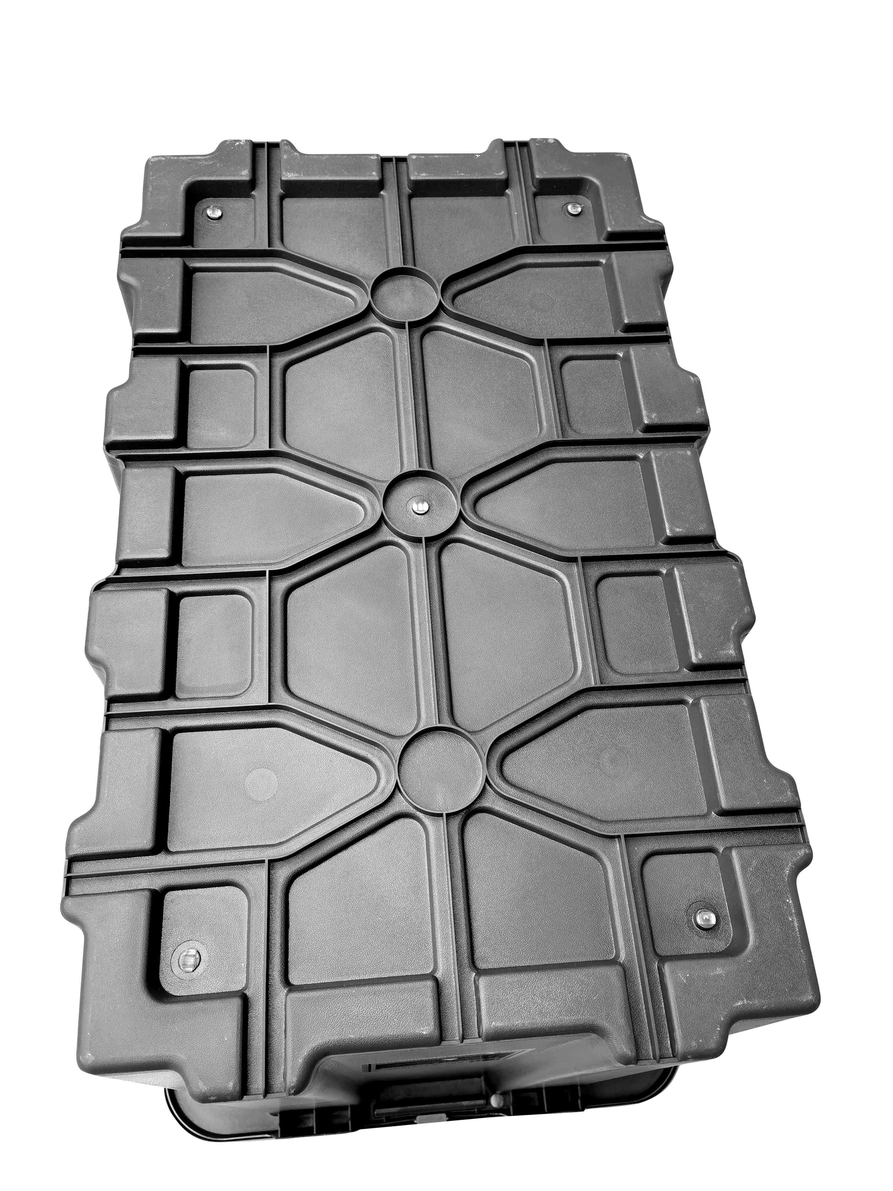 Eco friendly 80l green lid heavy duty plastic storage box