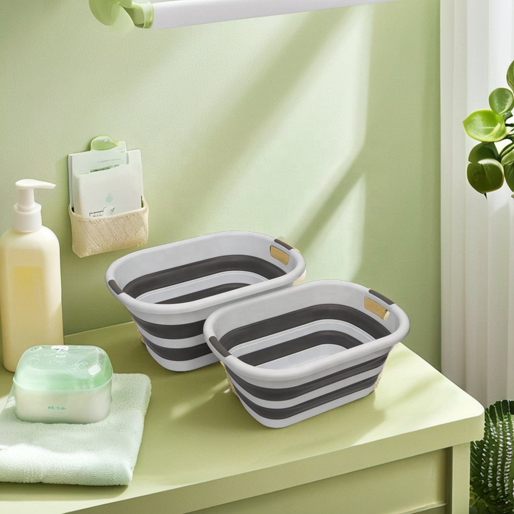 40L Foldable Toy storage boxes Collapsible Portable Folding Dirty Rectangle Plastic Laundry Baskets For Home