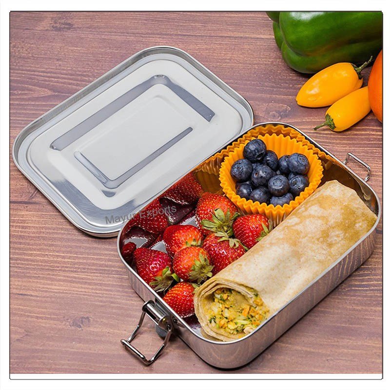 Stainless Steel Lunch box Metal Leak Proof Lunch Box - 500 ml
