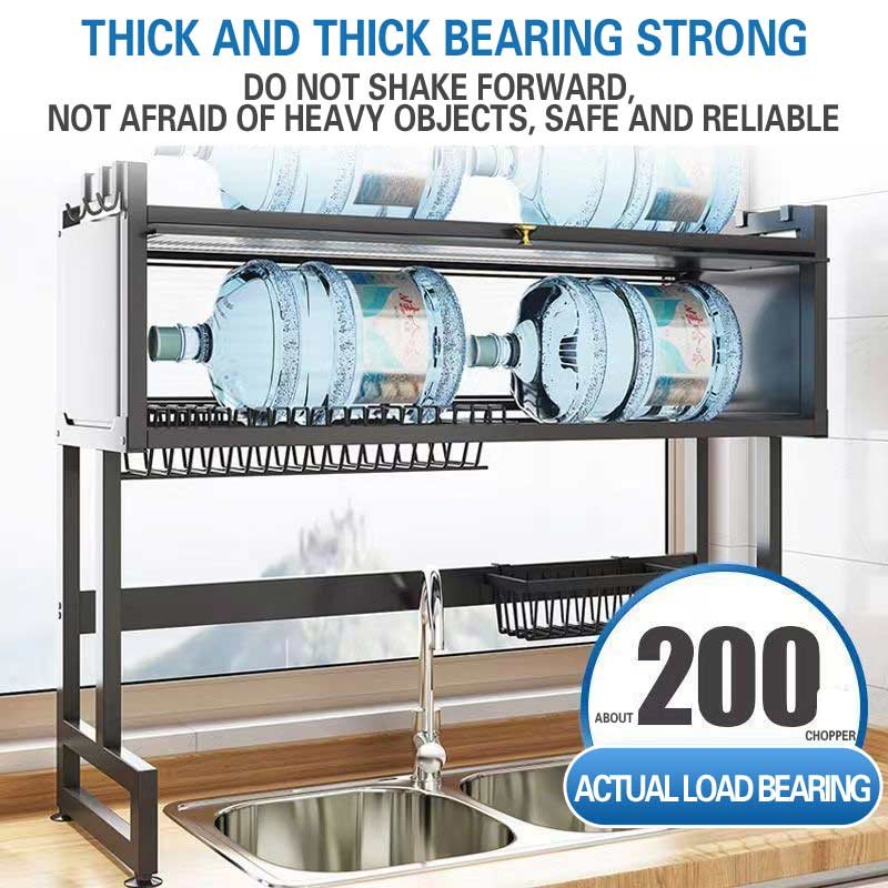 Metal Kitchen Sink Storage Bowl Cabinet Rack Countertop Dish Storage Cabinet Carbon Steel Kitchen Racks