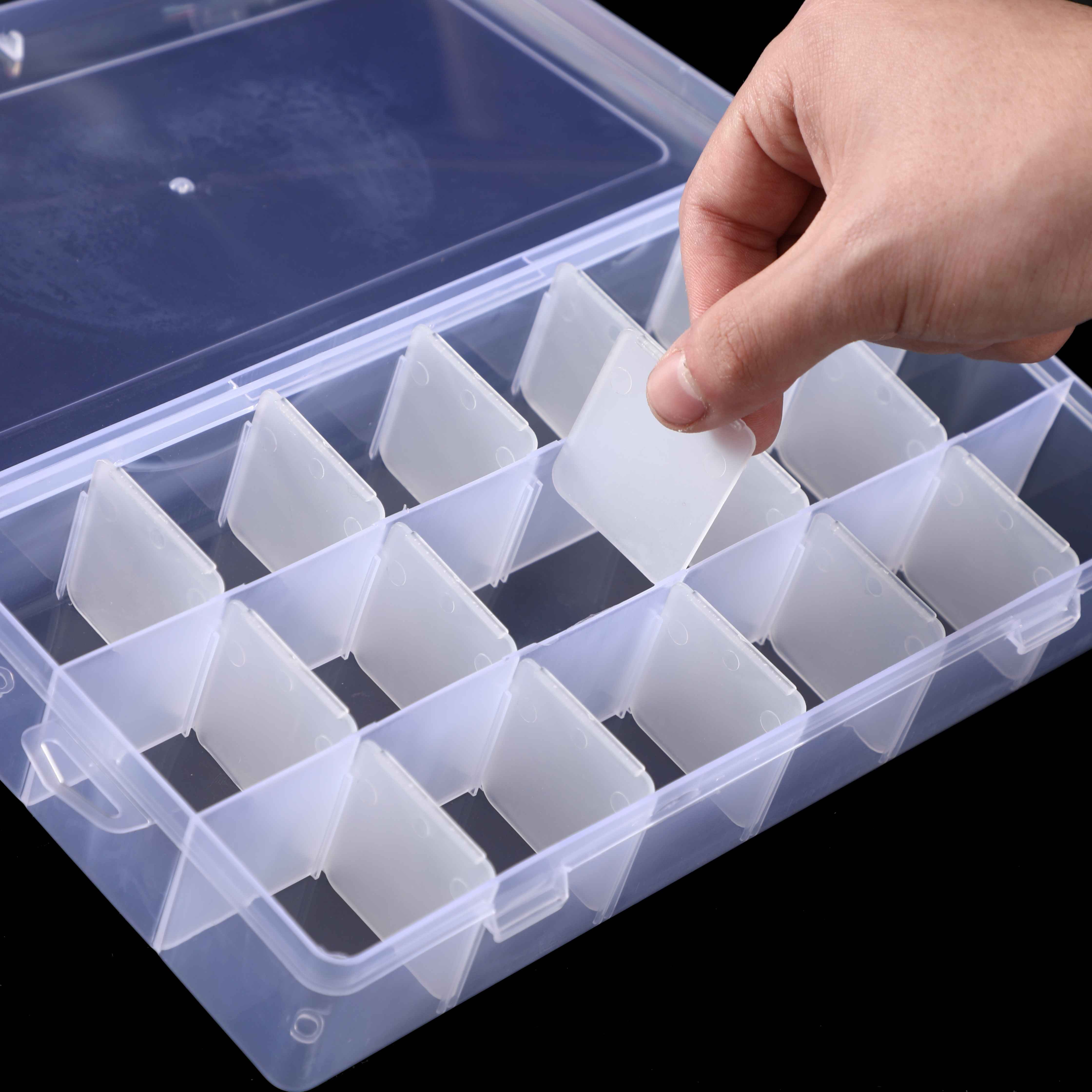 Customized building toys small particle building blocks multi-compartment storage box organizer can be detachable