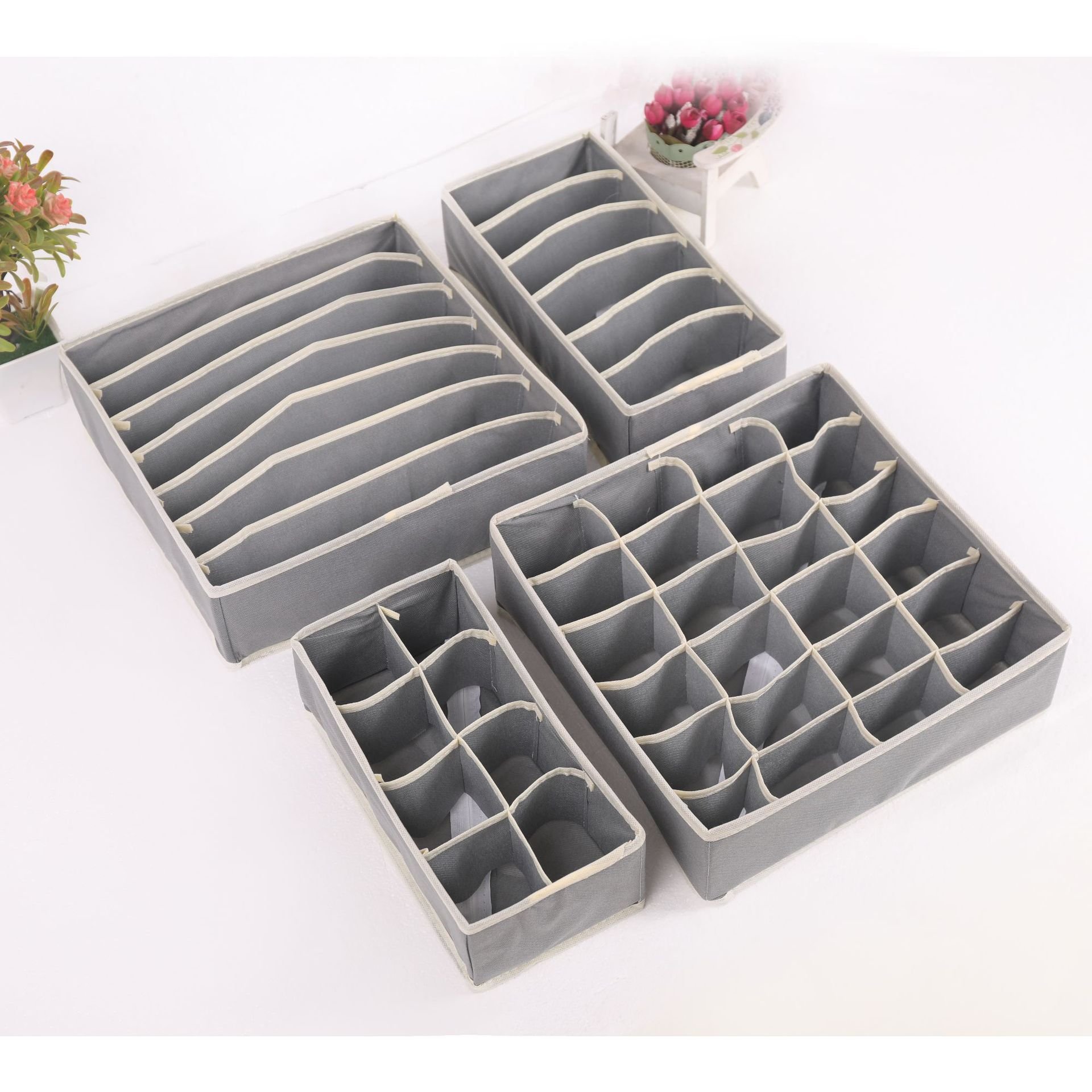 Non-woven underwear other home storagen trays & organization four sets of socks underwear storage box