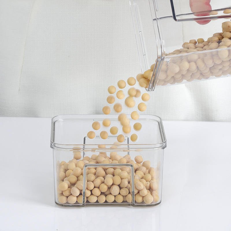 Food Storage Bottles Plastic Clear Dry Food Container With Lids