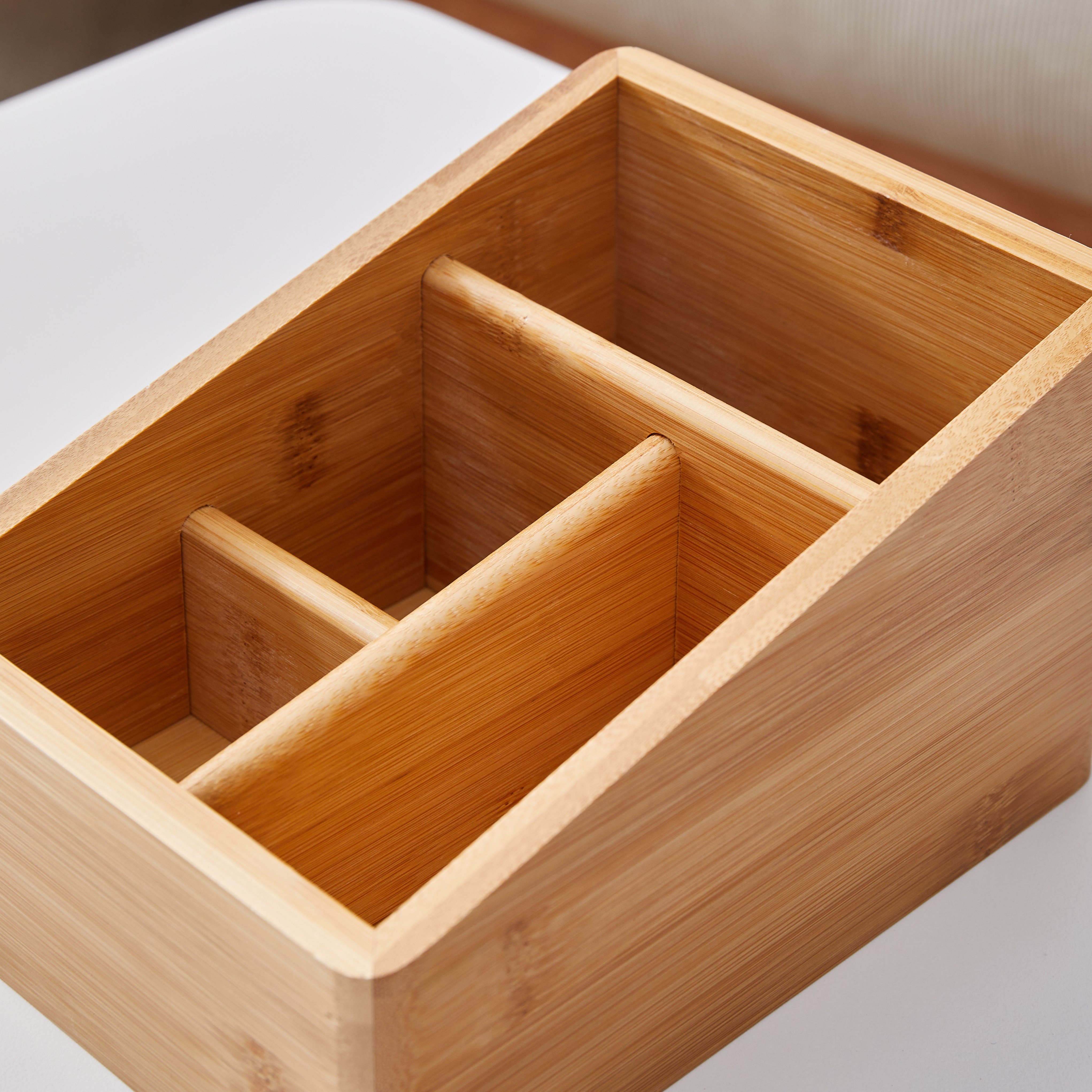 2024 Customize TV cabinet kitchen partition desk cosmetic organizer bamboo storage box
