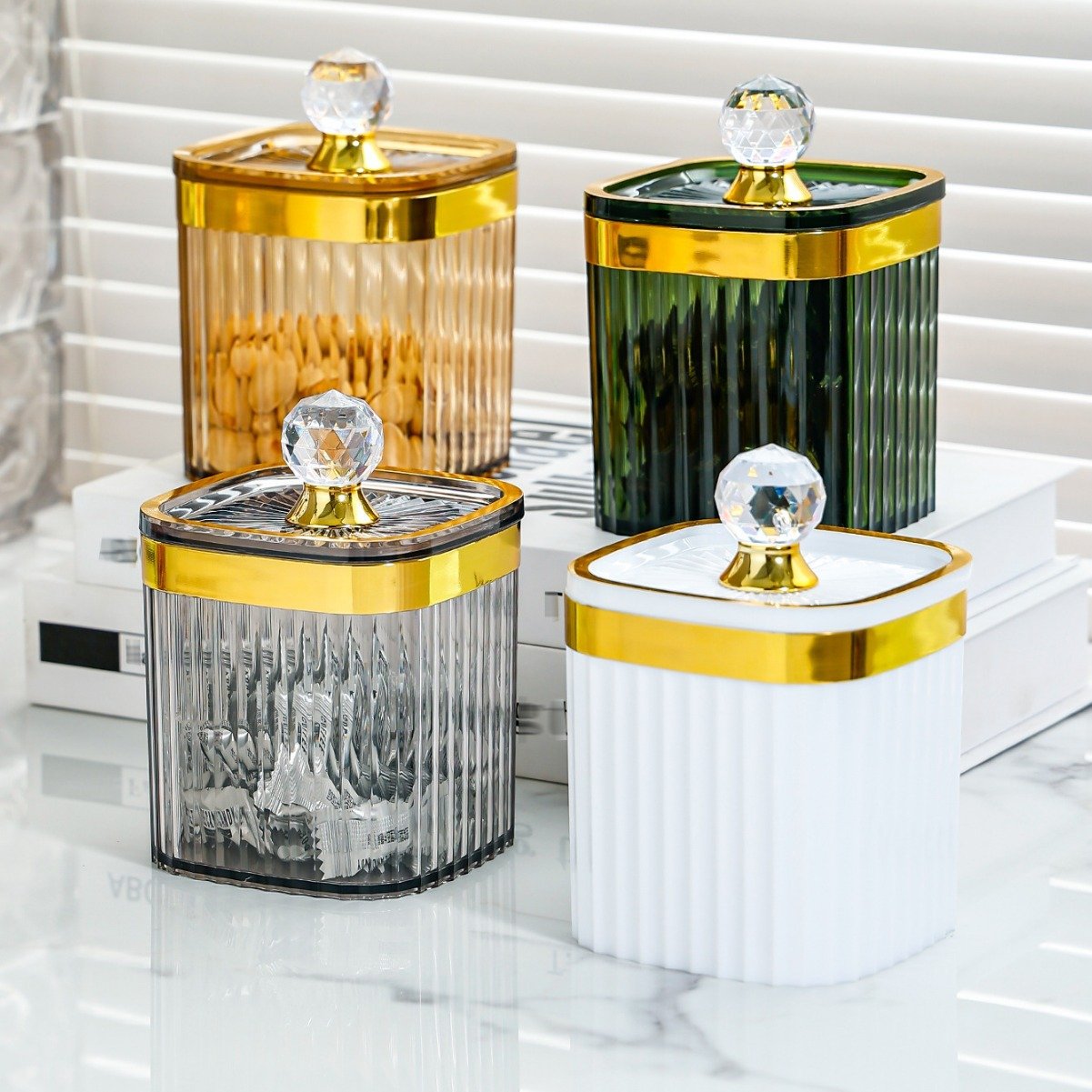 Classic Transparent Plastic Rectangular Storage Box Household Refrigerator Storage Food Snacks Grains Classic Jar Packaging