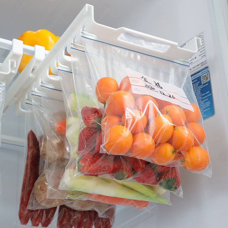 Hanging Storage Clip Sliding Rail Tray with Rack Holder for Food and Organize