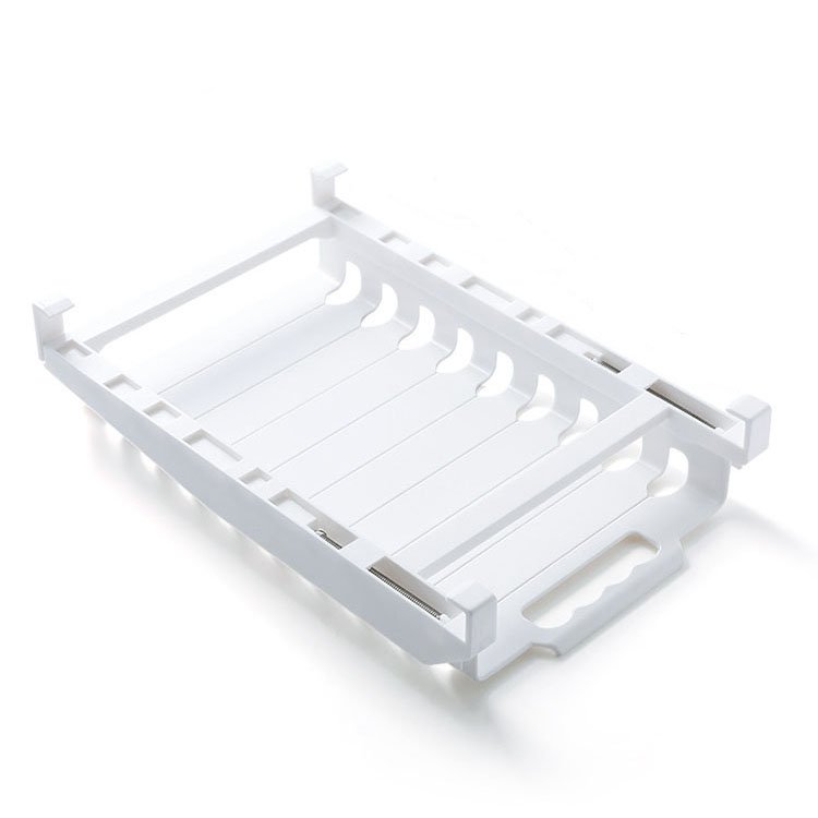 Hanging Storage Clip Sliding Rail Tray with Rack Holder for Food and Organize