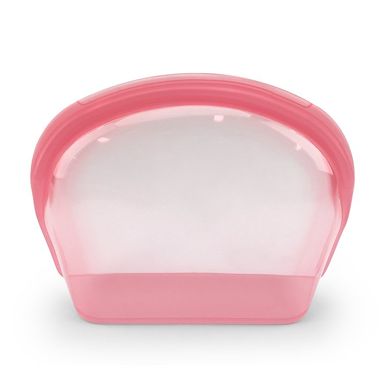 1000ML Microwave Silicone Food Storage Bag Collapsible Base Large Opening Zip-lock Container Travel Makeup Bag