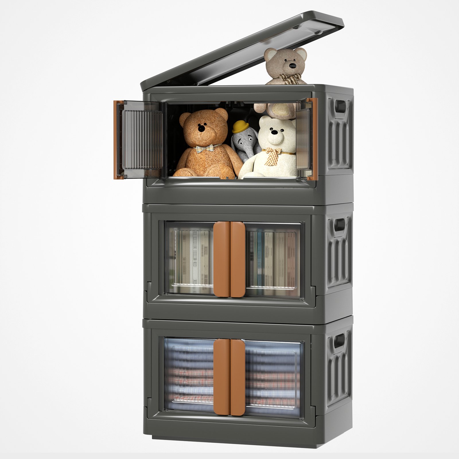 HAIXIN New Design Foldable Clothes Container Collapsible Storage Plastic Organizer Box for Clothes Toy Snacks