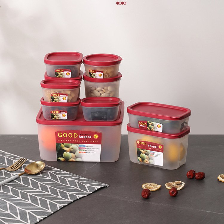 Kitchen 10pcs/set Food Grade Support Microwave And Fridge Storage,Fruit and vegetable Airtight Food Storage Containers with Lids