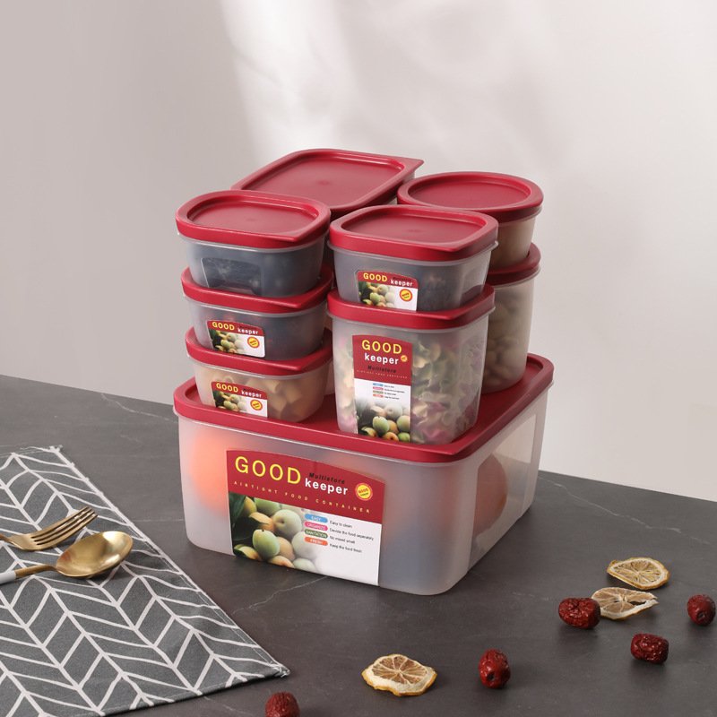 Kitchen 10pcs/set Food Grade Support Microwave And Fridge Storage,Fruit and vegetable Airtight Food Storage Containers with Lids