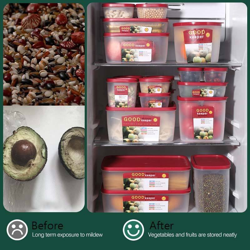 Kitchen 10pcs/set Food Grade Support Microwave And Fridge Storage,Fruit and vegetable Airtight Food Storage Containers with Lids