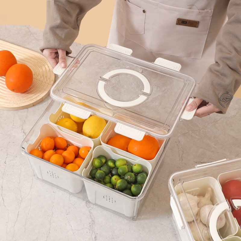 Rectangle Vacuum Container Large Capacity Kitchen Crisper Vacuum Storage Fresh Moisture Proof Food Storage Tool