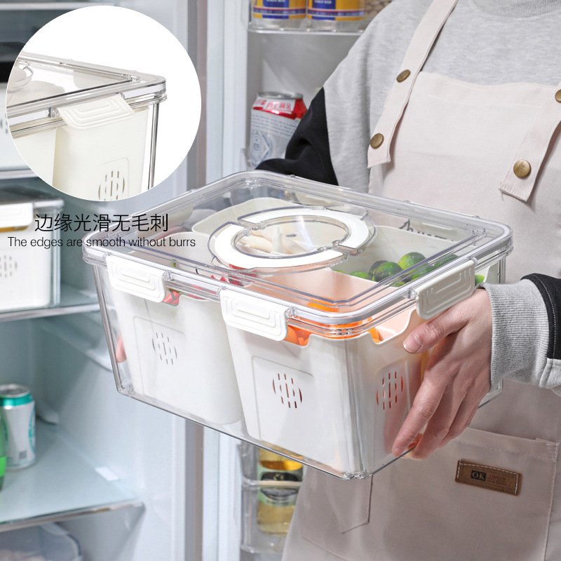 Rectangle Vacuum Container Large Capacity Kitchen Crisper Vacuum Storage Fresh Moisture Proof Food Storage Tool