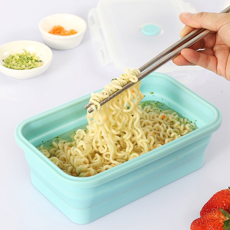 OKSILICONE Customized Silicone Food Storage Containers with BPA Free Airtight Plastic Lids Kids Lunch Box