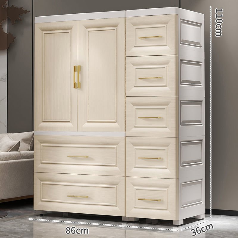 3-layers kitchen kids baby plastic storage clothes hanging design cabinet with drawers for bedroom living room for clothes