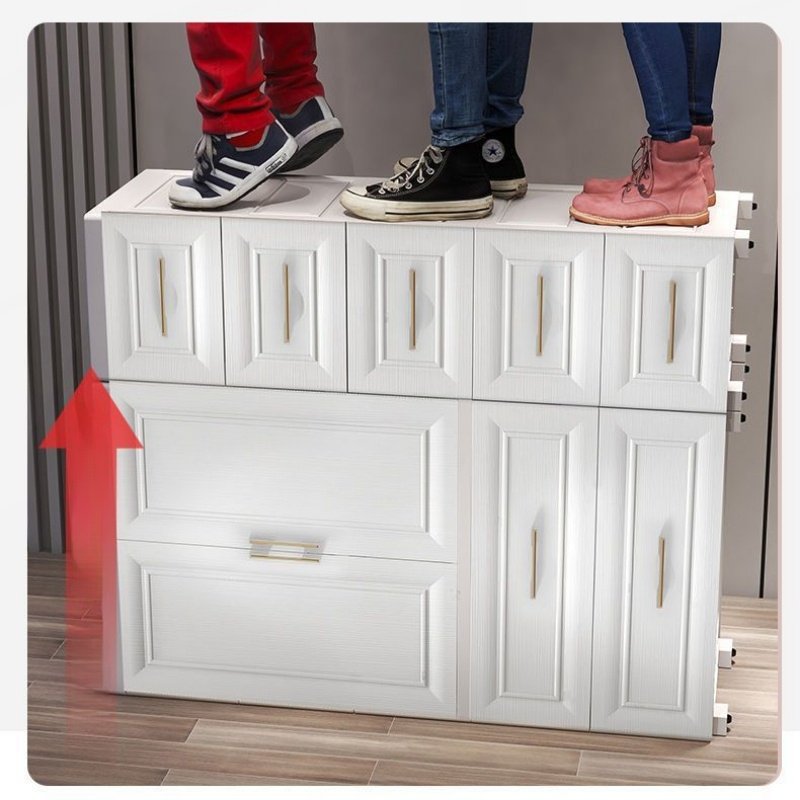 3-layers kitchen kids baby plastic storage clothes hanging design cabinet with drawers for bedroom living room for clothes