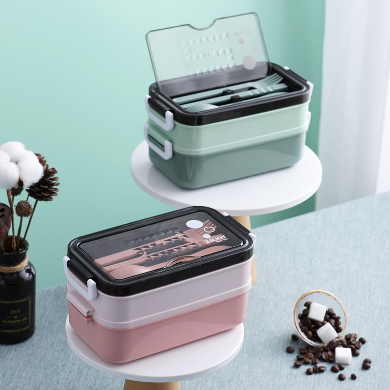 W54 Wheat Straw Stainless Steel Dinnerware Food Storage Bento Box Container Portable Lunch Box For Kids School Office