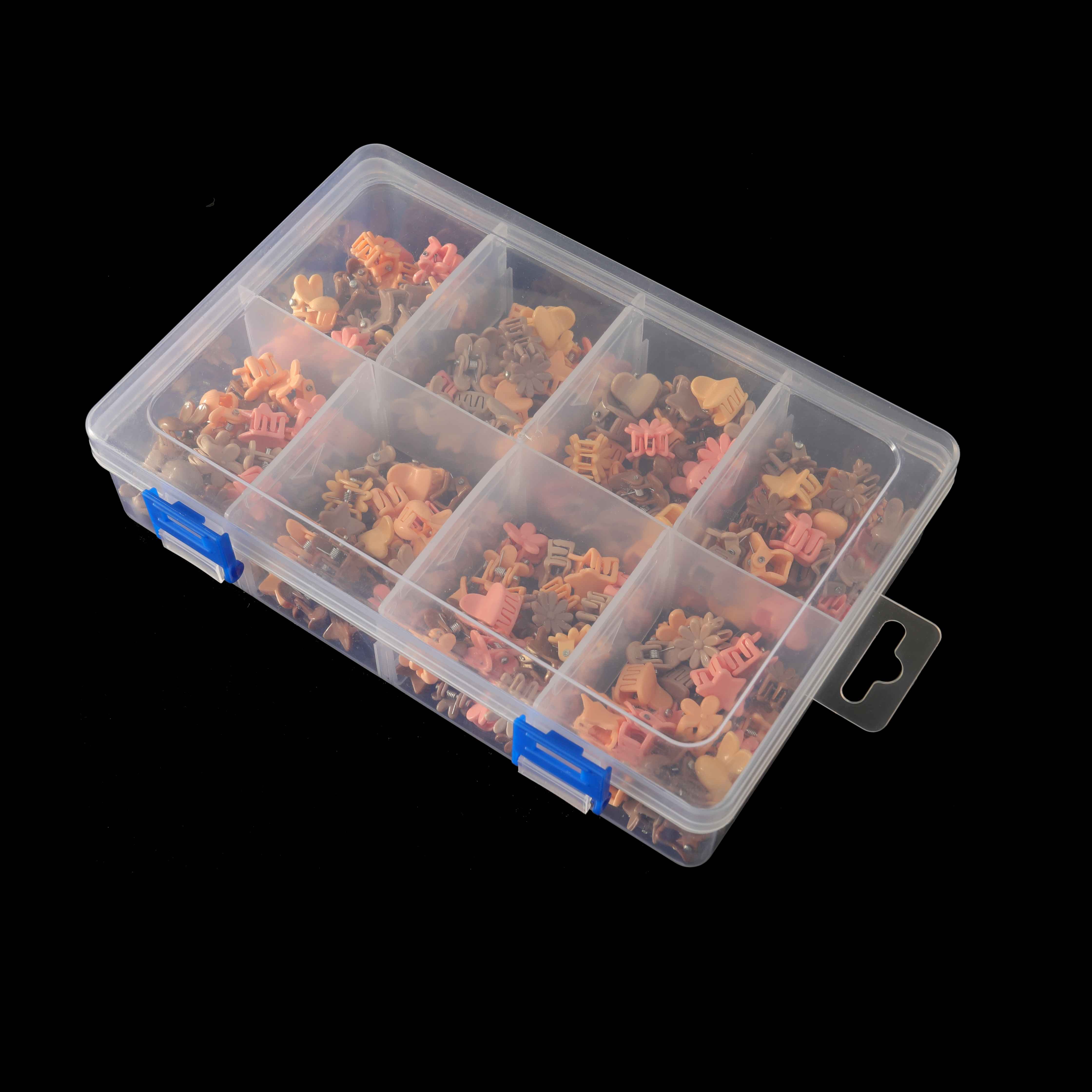 8 Grids Transparent Detachable Keyway Hardware Box With Dividers tool Parts Case plastic Storage Box
