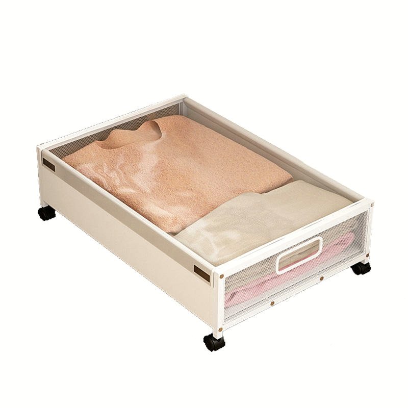 Metal Under Bed Storage With Wheels Storage Bins For Bedroom Rolling Under The Bed Clothes Shoe Storage Container