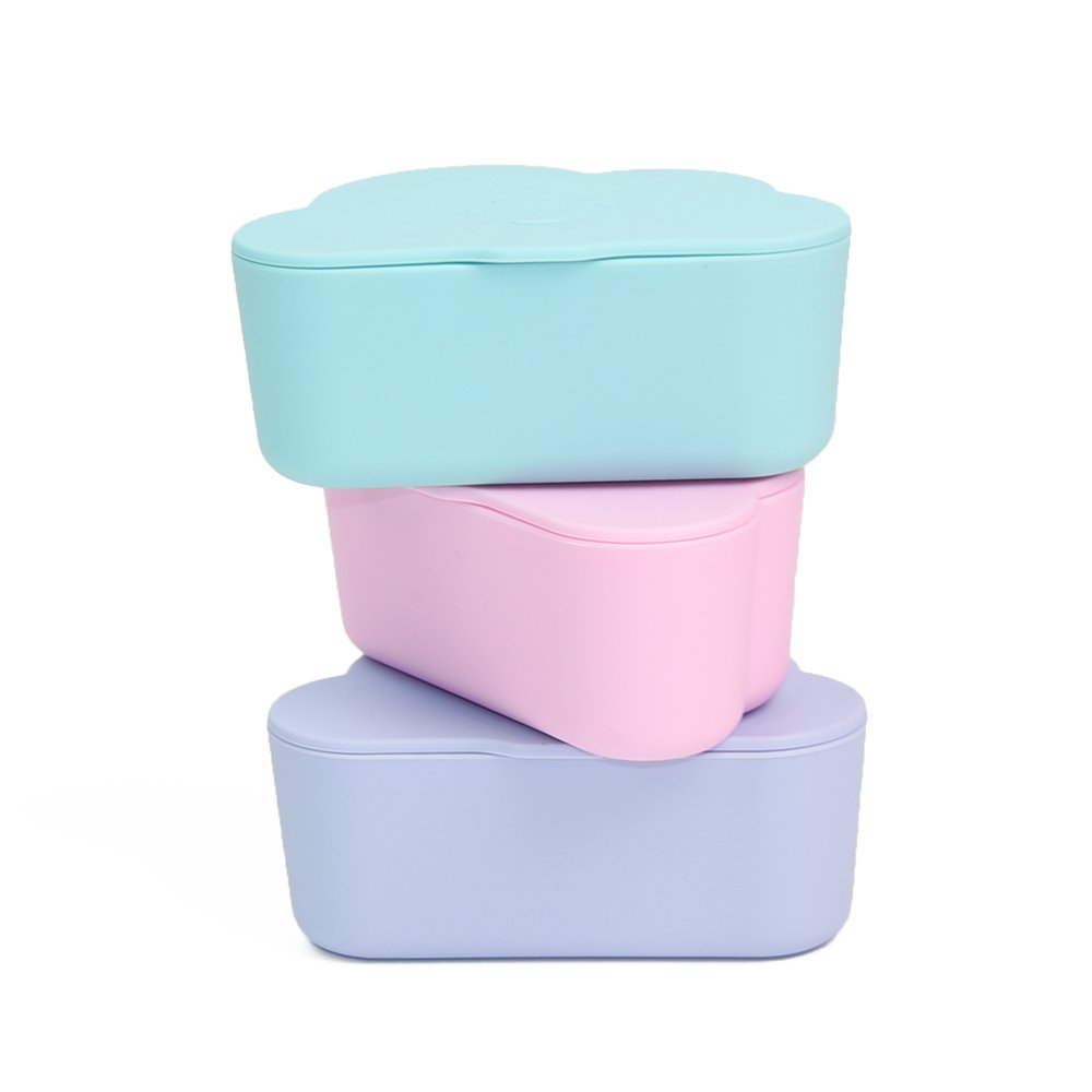 Easy Grip Outdoor Travel Food Storage Containers Puree Fresh Food Storage Container Silicone Bento Box With Lid