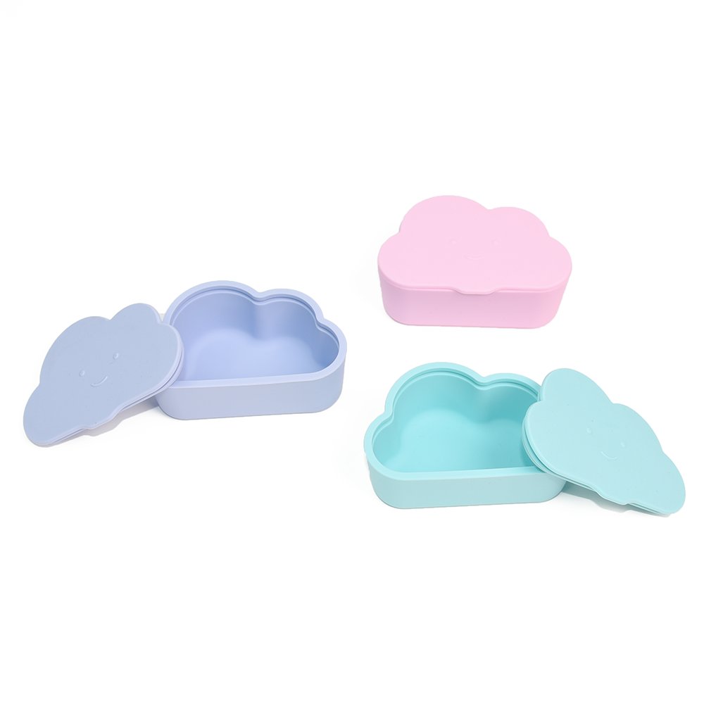 Easy Grip Outdoor Travel Food Storage Containers Puree Fresh Food Storage Container Silicone Bento Box With Lid