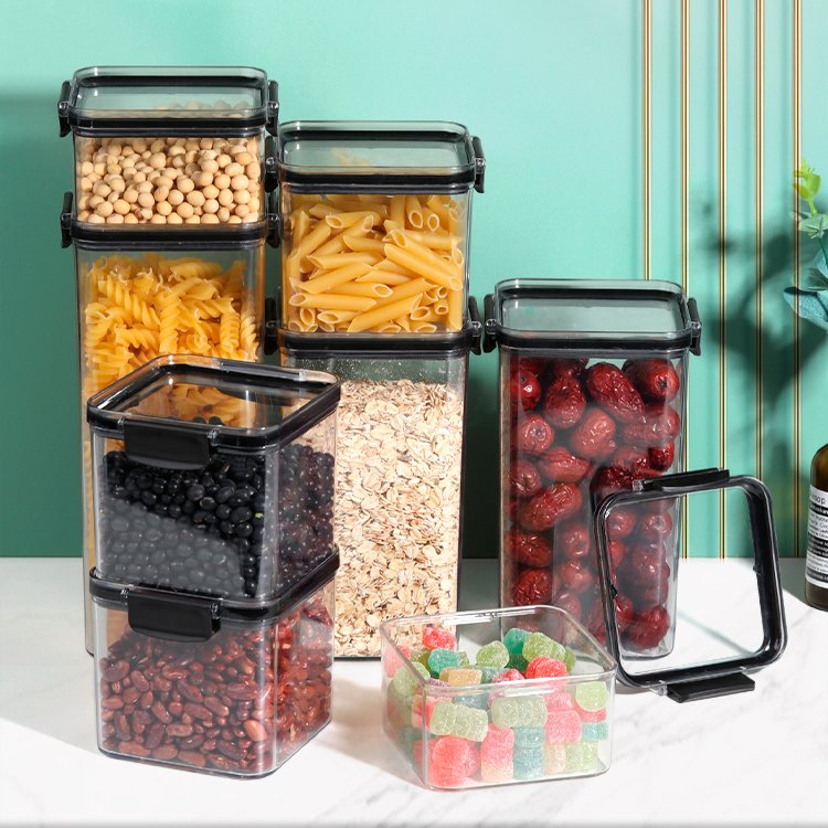 Pantry Organizers Airtight Plastic Cereal Container Box Food Storage Sugar Flour Dry Food Containers