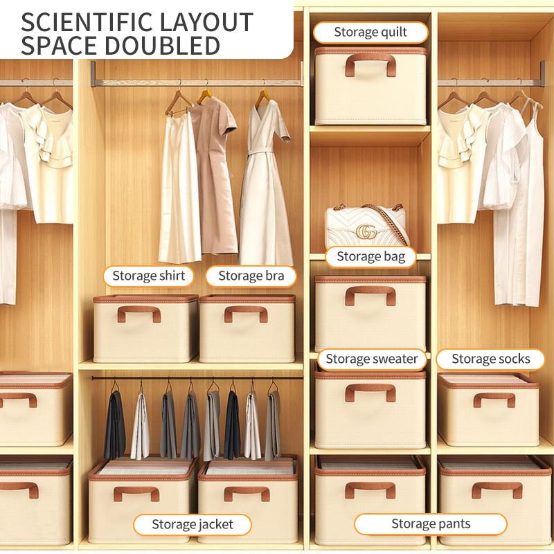 Household Hot Sale Clothes Organizer Washable Wardrobe Drawer Organizer For Clothes Jeans Closet Storage Box