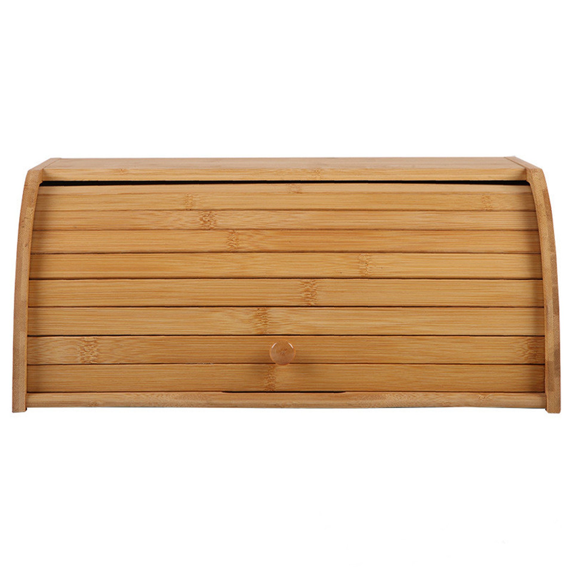 Wholesale High Quality Wood Bamboo Bread Boxes Lid Easy-opening Food Storage Container